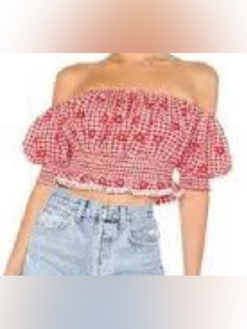 Kiwi & Punch Summer Off the Shoulder Crop Top S